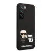 Samsung Galaxy S22 Plus Karl Lagerfeld KLHCS22MSSKCK Karl Choupette Liquid Silicone tok fekete - 0. kép