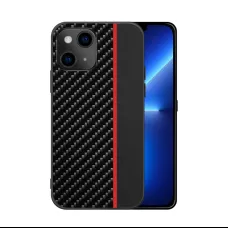 Xiaomi Redmi 9 Tel Protect Carbon Tok Fekte / Piros Csík