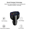 Univerzális szivargyújtós autós töltő 2xUSB és 1x USB Type-C QC 3.0 35W fekete - 1. kép