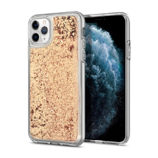 Samsung Galaxy A73 5G Liquid folyékony flitteres tok arany