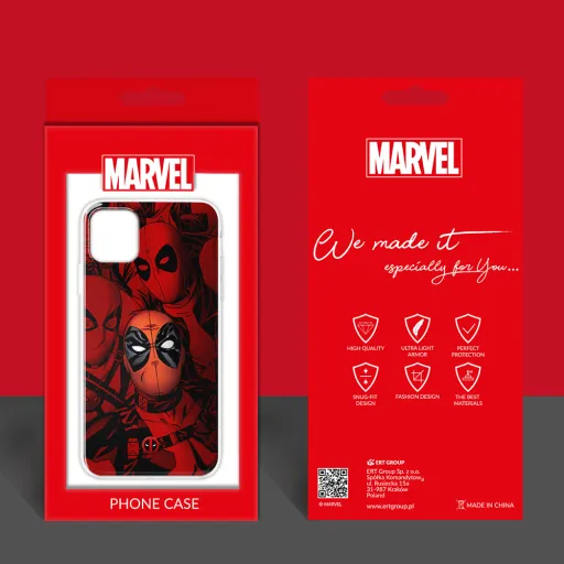 Samsung S22+ Plus Marvel Deadpool tok piros