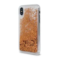 Xiaomi Redmi 9C Liquid Sparkle folyékony flitteres tok arany