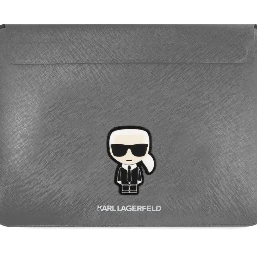 Karl Lagerfeld Saffiano Ikonik Sleeve Macbook tok 13/ 14'' szürke (KLCS14PISFG)