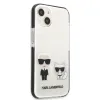 iPhone 13 mini Karl Lagerfeld TPE Karl and Choupette tok fehér (KLHCP13STPEKCW) - 1. kép