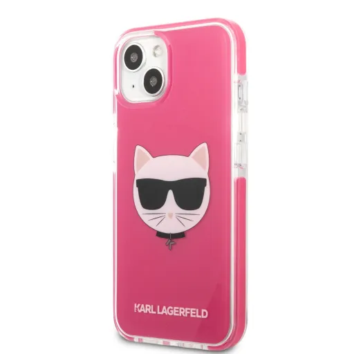 iPhone 13 Karl Lagerfeld TPE Choupette Head tok fukszia (KLHCP13MTPECPI)