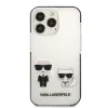 iPhone 13 Pro Karl Lagerfeld TPE Karl and Choupette tok fehér (KLHCP13LTPEKCW) - 1. kép