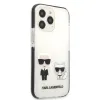 iPhone 13 Pro Karl Lagerfeld TPE Karl and Choupette tok fehér (KLHCP13LTPEKCW) - 3. kép