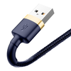 Baseus Cafule Nylon harisnyázott USB/Lightning kábel QC3.0 1.5A 2m Kék (CALKLF-CV3) - 0. kép