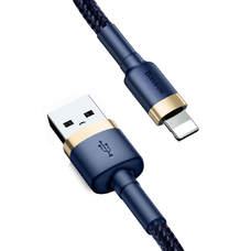 Baseus Cafule Nylon harisnyázott USB/Lightning kábel QC3.0 1.5A 2m Kék (CALKLF-CV3)