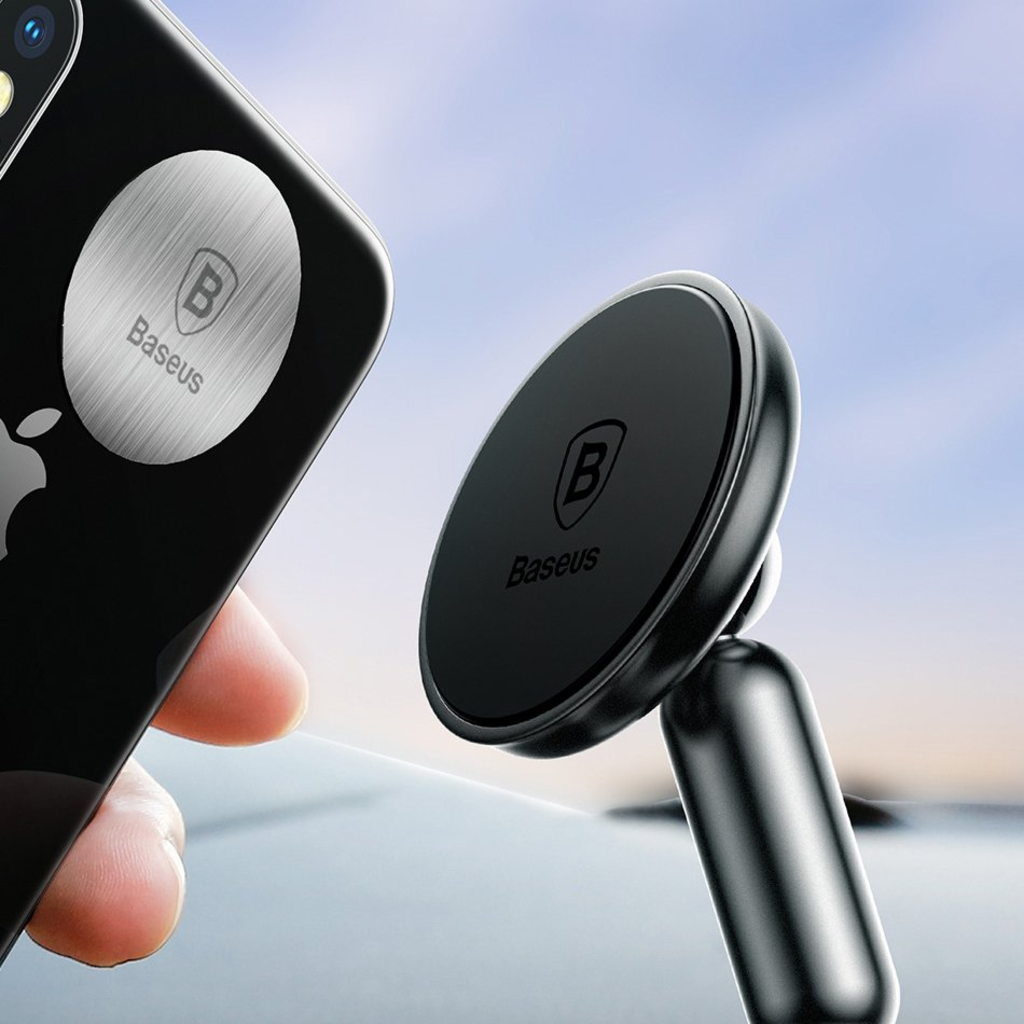 Baseus Bullet mágneses műszerfalra rögzíthető autós telefontartó fekete színben (SUYZD-01) - 7