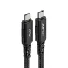 Acefast C4-03  kábel USB Type C - USB Type C 2m 100W (20V / 5A) fekete - 3. kép
