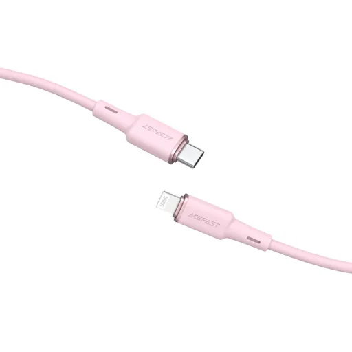 Acefast C2-01  MFI USB Type C - Lightning kábel 1,2m 30W 3A rózsaszín