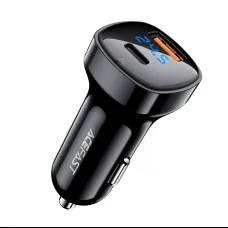 Acefast B4 autós töltő 66W USB Type C / USB PPS Power Delivery Quick Charge 4.0 AFC FCP fekete