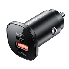 Acefast B1 autós töltő 38W USB Type C / USB PPS Power Delivery Quick Charge 3.0 AFC FCP fekete