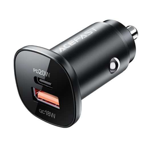 Acefast B1 autós töltő 38W USB Type C / USB PPS Power Delivery Quick Charge 3.0 AFC FCP fekete