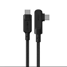 Acefast USB Type-C - USB Type-C kábel döntött fejjel 100W (20V / 5A) 2m fekete