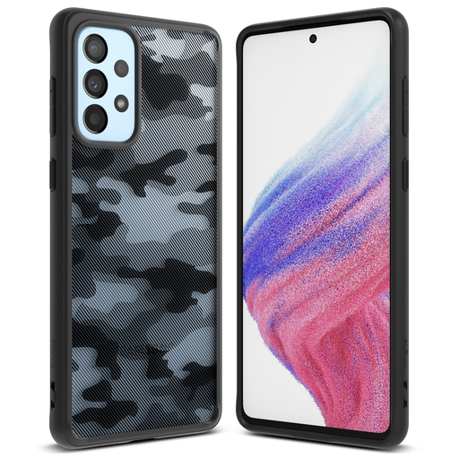 Samsung Galaxy A73 Ringke Fusion Matte TPU tok terepmintás fekete Samsung Galaxy A73 Ringke Fusion Matte TPU tok terepmintás fekete