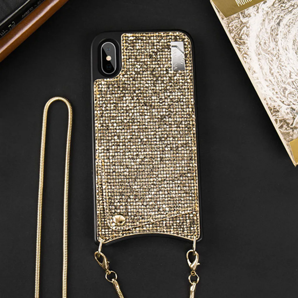 Iphone XS MAX BAG flitteres tok arany - 7