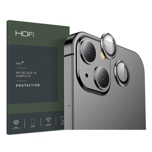 iPhone 13/13 Mini Hofi CamRing Pro+ kameralencse védő üvegfólia fekete