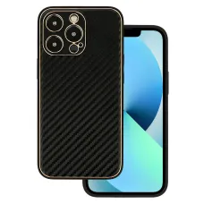 iPhone 11 Pro Tel Protect Leather Carbon szénszál mintás tok fekete