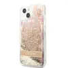 iPhone 13 Mini Guess Liquid Glitter Flower csillámos tok arany - 3. kép