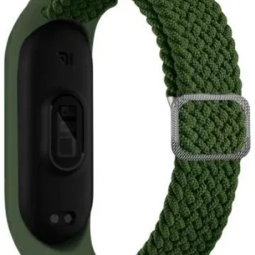 Xiaomi Mi Band 3/4 Beline textíl óraszíj zöld