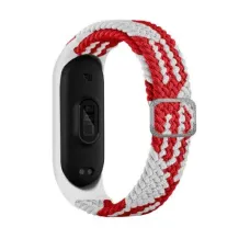 Xiaomi Mi Band 3/4 Beline textíl óraszíj piros/fehér