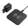 Choetech Qi 10W vezeték nélküli töltőkészlet + QC3.0 18W 3A fali töltő + USB - microUSB kábel 1,2m fekete - 3. kép