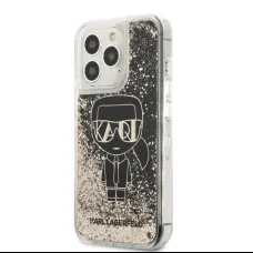 iPhone 13 Pro Karl Lagerfeld Liquid Glitter Gatsby tok fekete (KLHCP13LLGGKBK)