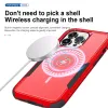 iPhone 13 3 az 1-ben ütésálló MagSafe-kompatibilis mágneses tok piros-fekete Alphajack - 4. kép