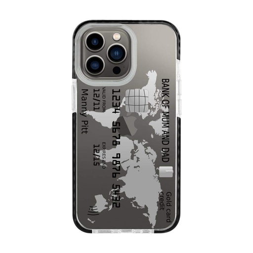iPhone 13 Pro Max átlátszó TPU tok Credit Card mintával Alphajack iPhone 13 Pro Max átlátszó TPU tok Credit Card mintával Alphajack