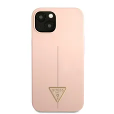 iPhone 13 Guess Szilikon Line Triangle tok rózsaszín (GUHCP13MSLTGP)