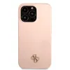 iPhone 13 Pro Guess szilikon fém logós telefontok rózsaszín (GUHCP13LS4LP) - 0. kép