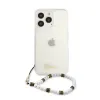 iPhone 13 Pro Max Guess White Pearl tok karpánttal átlátszó (GUHCP13XKPSWH) - 3. kép