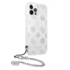 iPhone 12 Pro Max Guess GUHCP12LKSPESI Peony Chain tok lánccal ezüst / átlátszó - 1. kép