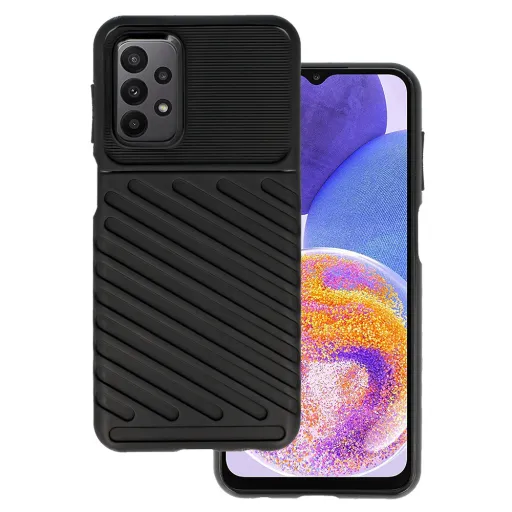 Samsung Galaxy A23 4G/5G Thunder fokozott védelmet biztosító flexibilis TPU tok fekete Samsung Galaxy A23 4G/5G Thunder fokozott védelmet biztosító flexibilis TPU tok fekete