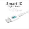USB Type C - 3.5mm jack TRS audio kábel hangerőszabályzóval 1m (DAC chip) - 0. kép