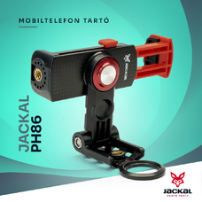 Jackal PH86 mobiltelefon tartó, rögzítő 1/4'' furatokkal (56-86 mm)
