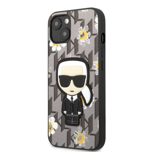 iPhone 13 Karl Lagerfeld Ikonik Flower tok szürke (KLHCP13MPMNFIK1)