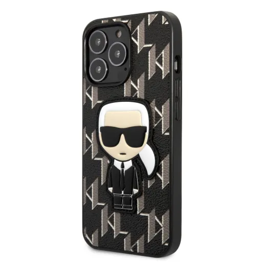 iPhone 13 Pro Karl Lagerfeld Monogram Ikonik tok fekete (KLHCP13LPMNIKBK)