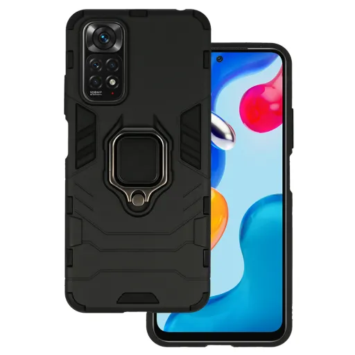 Xiaomi Redmi Note 11/Note 11S Ring Armor tok kihajtható támasszal fekete