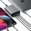 Satechi 108W Type-C MultiPort Travel Charger, hálózati töltő adapter (1x USB-C PD, 2x USB3.0, 1x Qualcomm 3.0) - asztroszürke (ST-TC108WM) - 1. kép