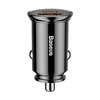 USB + Type C - 30W Baseus autós töltő QC 4.0 PD 3.0 5A (CCALL-YS01) fekete szivargyújtóba - 0. kép