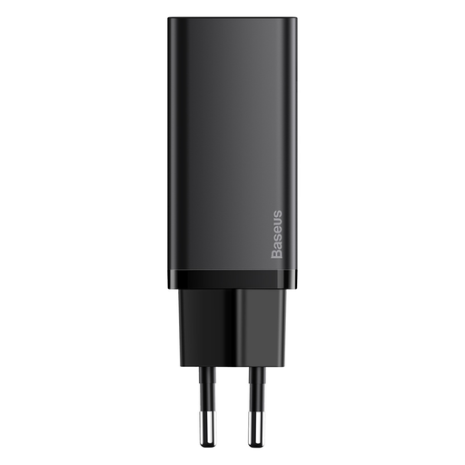 USB + Type C - Baseus hálózati töltő fej - QC 3.0 PD 3.0 65W 3A (CCGAN2L-B01) fekete