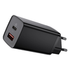 USB + Type C - Baseus hálózati töltő fej - QC 3.0 PD 3.0 65W 3A (CCGAN2L-B01) fekete - 0. kép