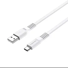 USB Type-C- Borofone BX23 Wide Power Kábel - 2,4A 1m fehér