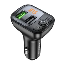 Borofone BC41 Eminency FM Transmitter MP3, Bluetooth, - 2xUSB - QC 3.0 18W fekete