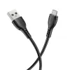 USB - Micro USB Kábel Borofone BX51 Triumph 2,4A 1m fekete - 1. kép