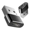 USB Type-C (USB-C) - USB 2.0 OTG USB átalakító adapter fekete - 1. kép
