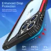 iPhone 12 Pro ütésálló TPU+alumínium tok fekete-piros kerettel Alphajack - 1. kép